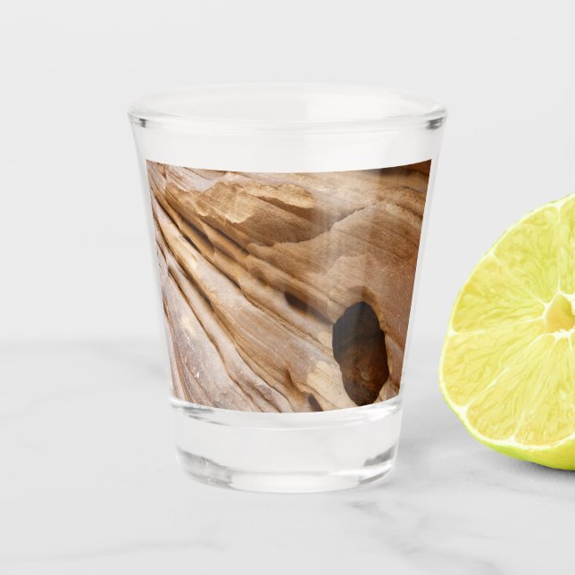 Verre A Shot Zion Canyon Mur I Abstrait Nature Photographie (Devant)