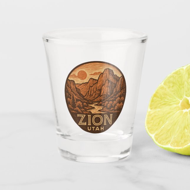 Verre A Shot Zion National Park Utah Shot Glass (Devant)