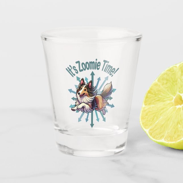 Verre A Shot Zoomie Time Collie (Devant)