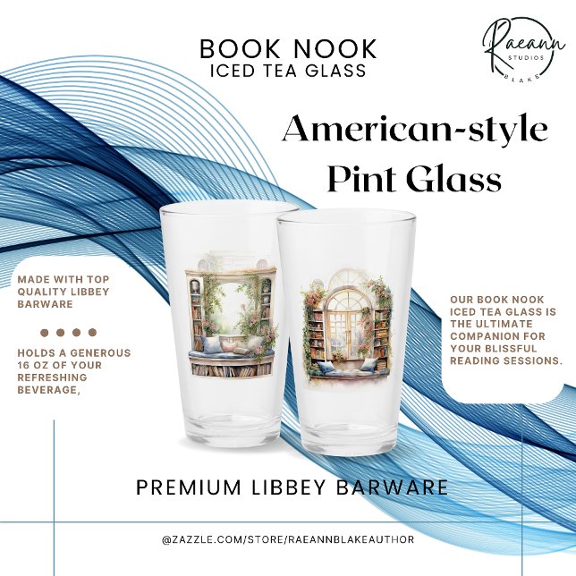 Verre à thé glacé Book Nook (Créateur téléchargé)