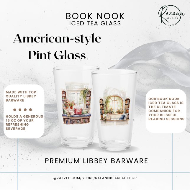 Verre à thé glacé Book Nook (Créateur téléchargé)