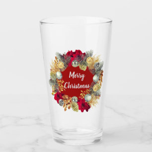 Verre à Tumbler avec Couronne de Noël Barware Fest