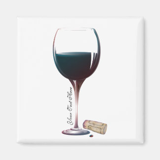 Verre à vin Art logo personnalisé Magnet