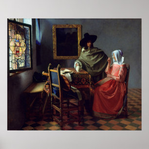 Verre à vin de Vermeer - Poster