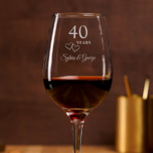 Élégant cadeau moderne personnalisé 40e anniversai