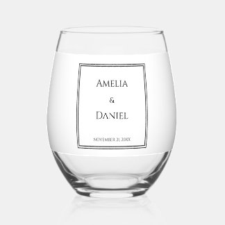 Verre à vin élégant minimaliste sans pied pour mar