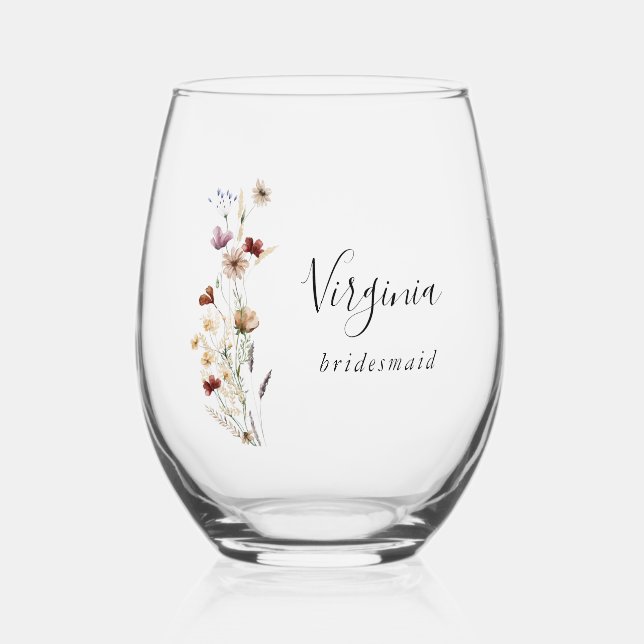 Verre à vin fleur sauvage (Recto)