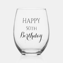 Verre à vin personnalisé d'anniversaire
