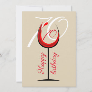 Verre à vin rouge moderne 70 ans