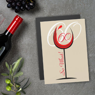 Verre à vin rouge motivant moderne pour 60e annive