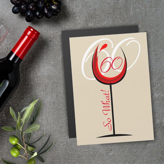 Verre à vin rouge motivant moderne pour 60e annive (Créateur téléchargé)