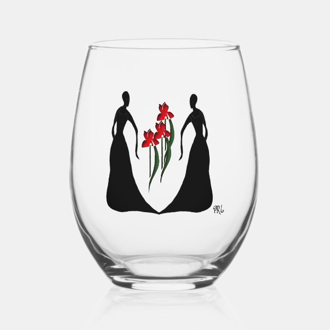 Verre à vin sans pied 16 oz Les Femmes (Recto)