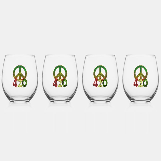 Verre À Vin Sans Pied 4 20 Paix (Recto)