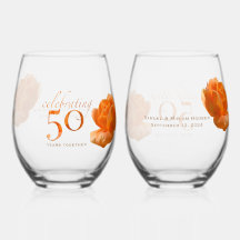 50e anniversaire mariage personnaliser pêche rose