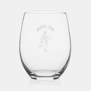 Verre À Vin Sans Pied Ah Men Roller Skating Foi Vector Design_1