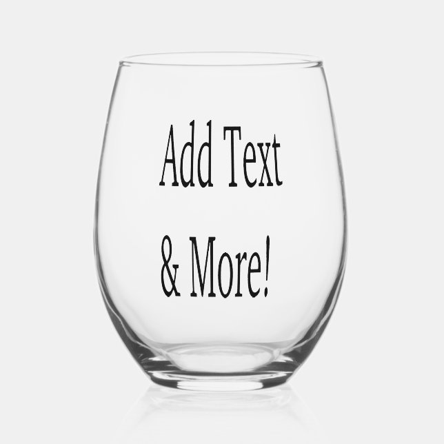 Verre À Vin Sans Pied Ajouter du texte et plus ! Customisez votre propre (Recto)