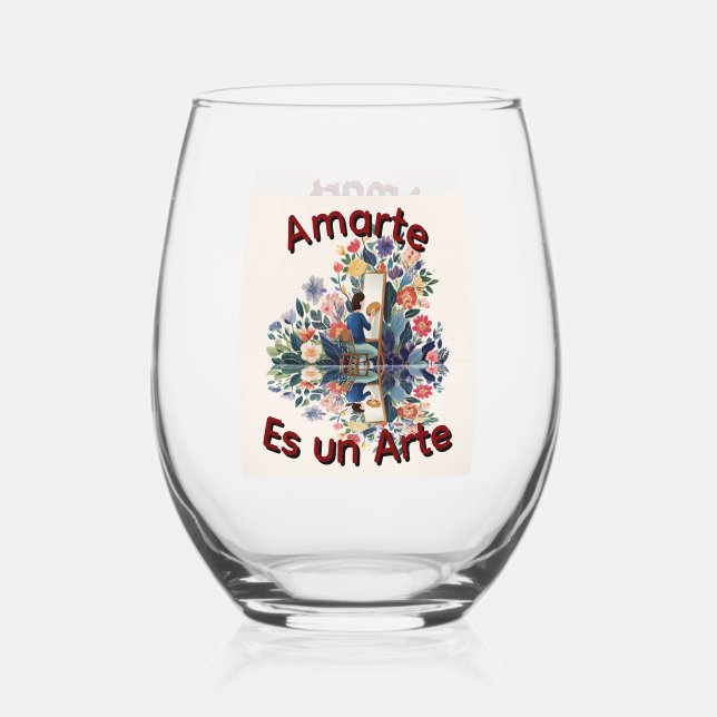 Verre À Vin Sans Pied Amarte es un Arte (Recto)