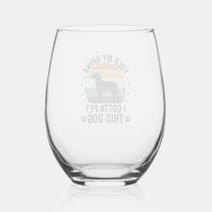 Verre À Vin Sans Pied Amateur de chien drôle vintage pliez ma boisson an