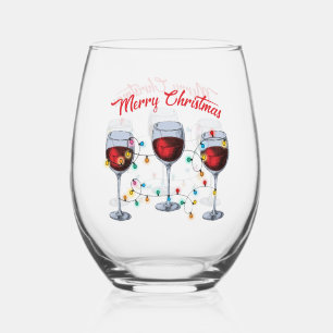Verre À Vin Sans Pied Amateur de vins gourmands/Joyeux Noël
