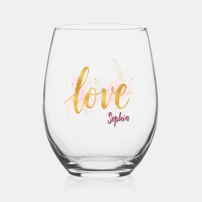 Verre À Vin Sans Pied Amour (Recto)