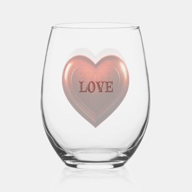 VERRE À VIN SANS PIED AMOUR (Recto)