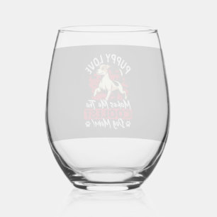 Verre À Vin Sans Pied Amour de chiot la plus cool maman chien ! Ma maman