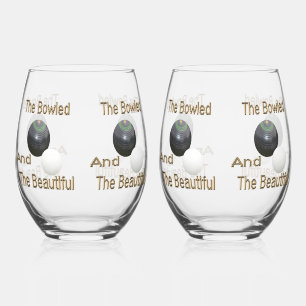 Verre À Vin Sans Pied Amusant Bowls de pelouse Beau, ensemble de produit