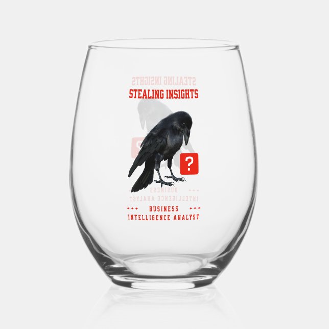 Verre À Vin Sans Pied Analyste en intelligence d'affaires Crow (Recto)