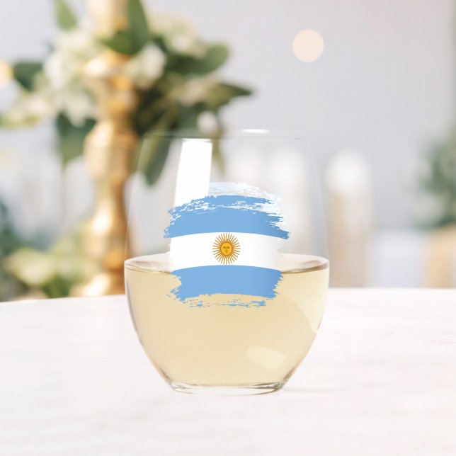 Verre À Vin Sans Pied Argentina flag (Insitu (Mariage))