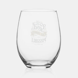 Verre À Vin Sans Pied Avec Dieu Toutes Choses Sont Possibles Vintage Chr