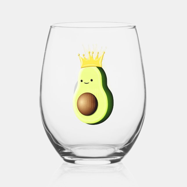 Verre À Vin Sans Pied Avocado Le Roi De Tous Les Fruits (Recto)