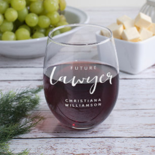 Verre À Vin Sans Pied Avocat de demain élégant Personnalisé