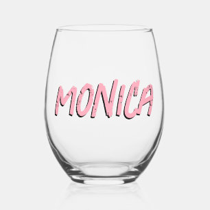 Verre À Vin Sans Pied Baby rose 3D Funny Nom moderne