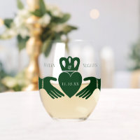 Bague de Claddagh irlandais Simple Graphisme Vert