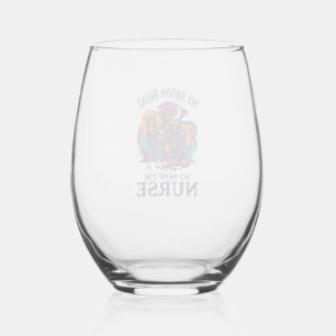 Verre À Vin Sans Pied Balai Infirmière Cassée Halloween Sorcière Maison