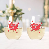 Bande dessinée colorée Pop Art Wedding Favor Heart