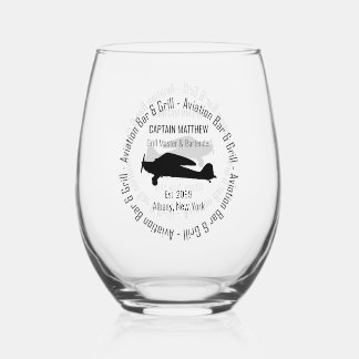 Verre À Vin Sans Pied Bar de l'aviation & Grill Drinkware Cocktail