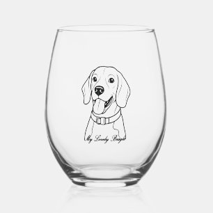 Verre À Vin Sans Pied Beagle adorable