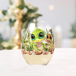 Verre À Vin Sans Pied Bébé Geckos jote personnages de dessin