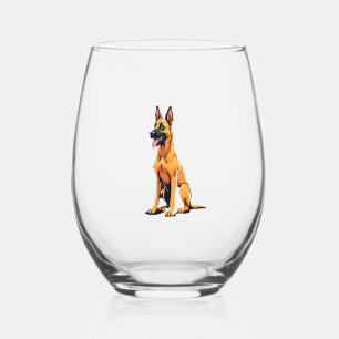 Verre À Vin Sans Pied Berger belge Malinois (3)