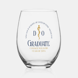 Verre À Vin Sans Pied Bleu bleu Ostéopathie Médicale de l'école