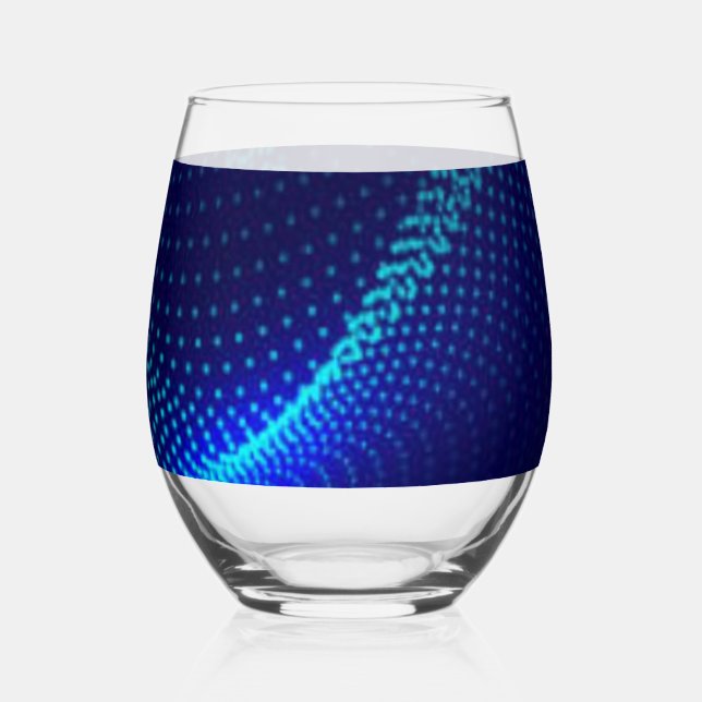Verre À Vin Sans Pied bleu durable (Recto)