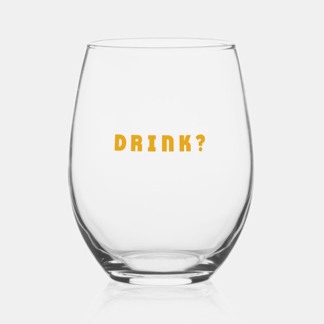 Verre À Vin Sans Pied Boire de l'alcool (Verso)