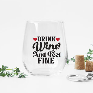 Verre À Vin Sans Pied Boire du vin et se sentir fin vin stemless verre