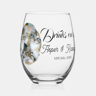 Verre À Vin Sans Pied Boissons offertes bar ouvert photo de mariage coup