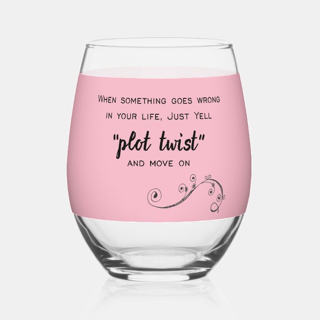 Verre À Vin Sans Pied Bouton Tourner (Recto)