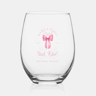 Verre À Vin Sans Pied Bows and Babes Girls Club Bachelorette