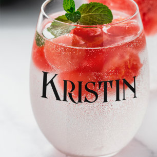 Verre À Vin Sans Pied Bridesmaid Cadeau Nom Vintage personnalisé