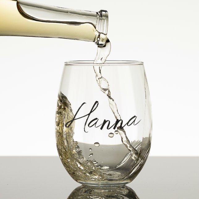 Verre À Vin Sans Pied Bridesmaid Cadeau Personnalisé Feminine Nom du scr (bridesmaid gift idea)