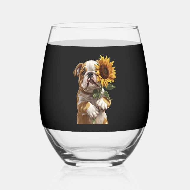 Verre À Vin Sans Pied Bulldog  (Recto)